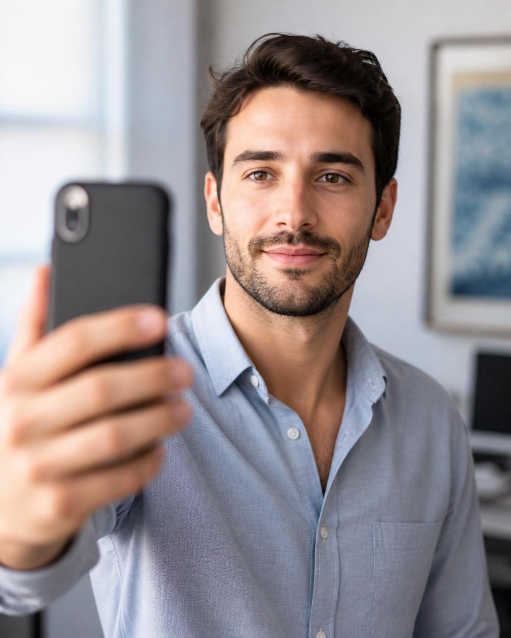Applicant completing identity verification on a smartphone